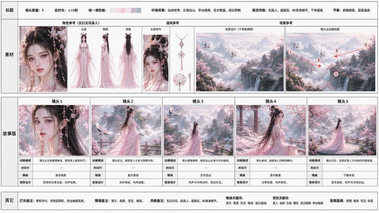 仙侠女主三视图